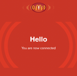 Screenshot of the new, 'accept our terms' page on McDonald's Wi-Fi.