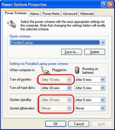 Windows XP Start Menu with the Control Panel item highlighted.