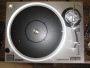 Photo shows the Audio-Technica AT-LP120-USB from above and unassembled.