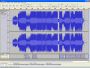 Audacity screenshot shows a waveform where several sections exceed the maximum volume. These sections are indicated by labels below the waveform.